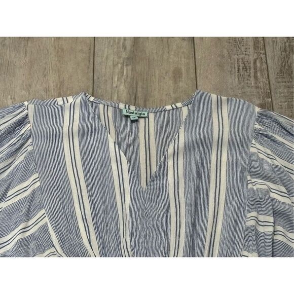 Nostalgia, blue and white striped summer dress size M - Picture 3 of 11